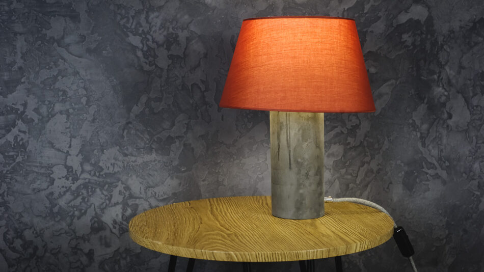 Lampa stołowa betonowa Reklan